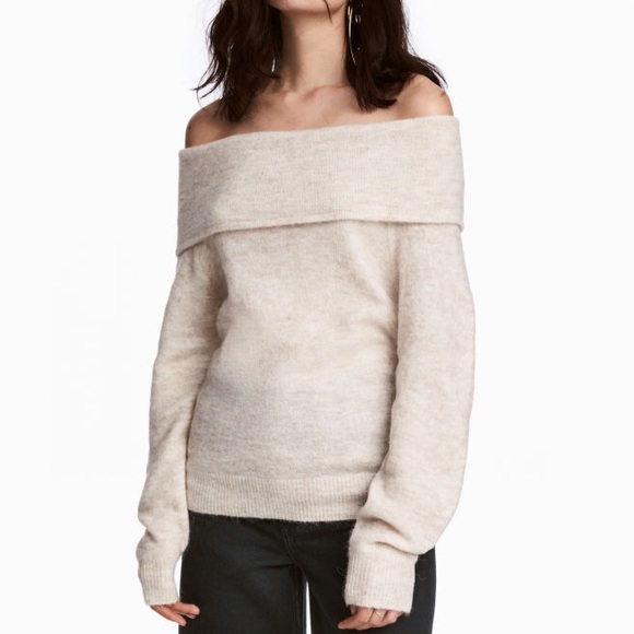 h&m off the shoulder sweater